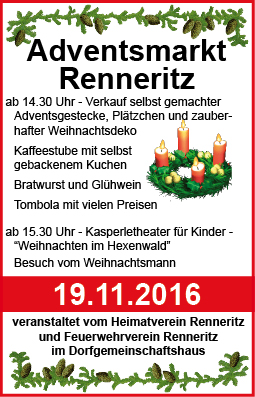 Adventsmarkt Heimatverein Renneritz